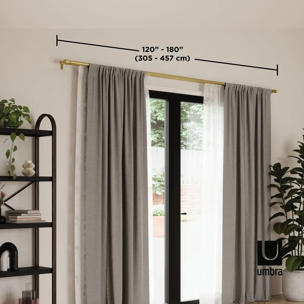 Acél bővíthető-dupla függönykarnis 305 - 457 cm Cappa – Umbra