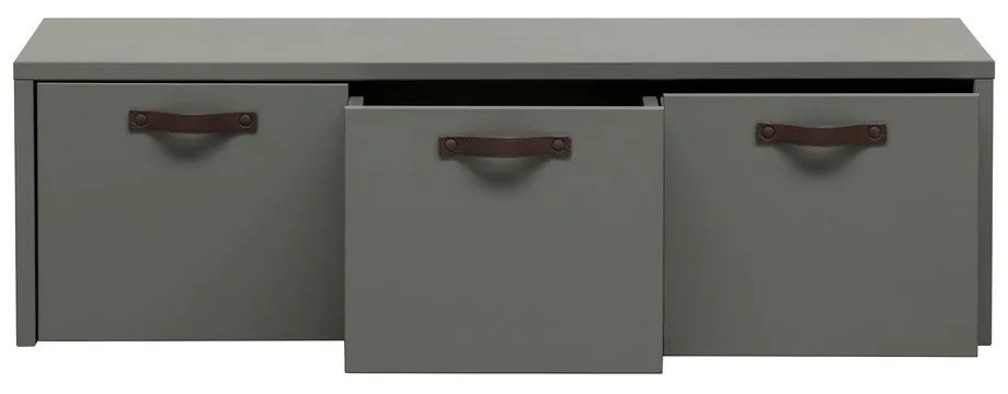 Zöldes szürke borovi fenyő gyerek szekrény 120x36 cm Stage – vtwonen