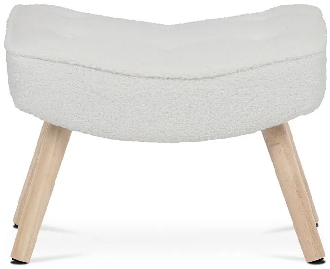 Skandináv Stílusú Fotel Fehér Bouclé Szövettel. AK-309P