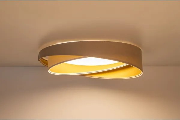 LED dimmelhető mennyezeti lámpa SM. GALAXY M. 24W/230V Ø 55 cm bézs/fehér/arany + távirányító