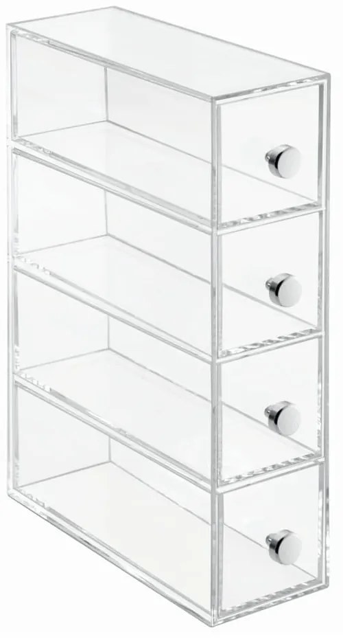 Wers átlátszó tárolódoboz, 4 fiókkal - iDesign