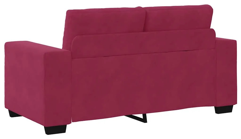 bordó bársony loveseat kanapé 120 cm