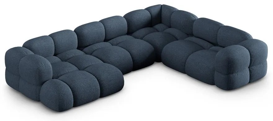 Sötétkék sarokkanapé (jobb oldali-U alakú) Loretto – Cosmopolitan Design