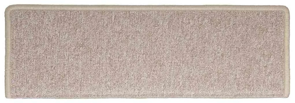 30 db lépcsőszőnyeg, 65 x 21 x 4 cm, bézs, téglalap alakú széllel