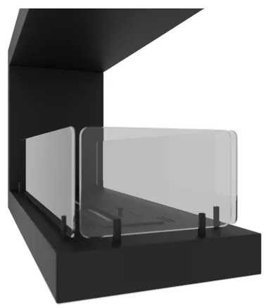 InFire - Sarok biokandalló 80x50 cm kétoldalú