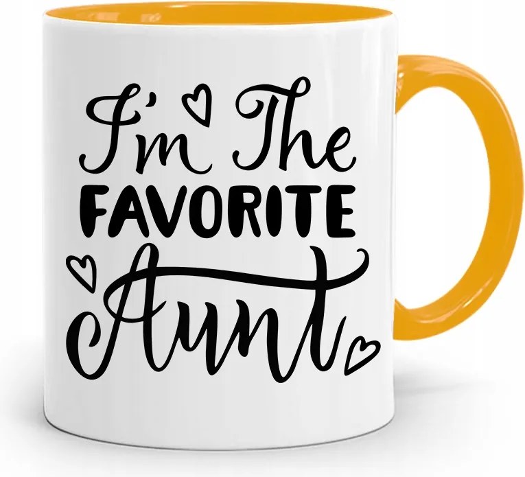 Sárga Bögre Ajándék Néniknek IM The Favorite Eunt fényképes nyomtatással