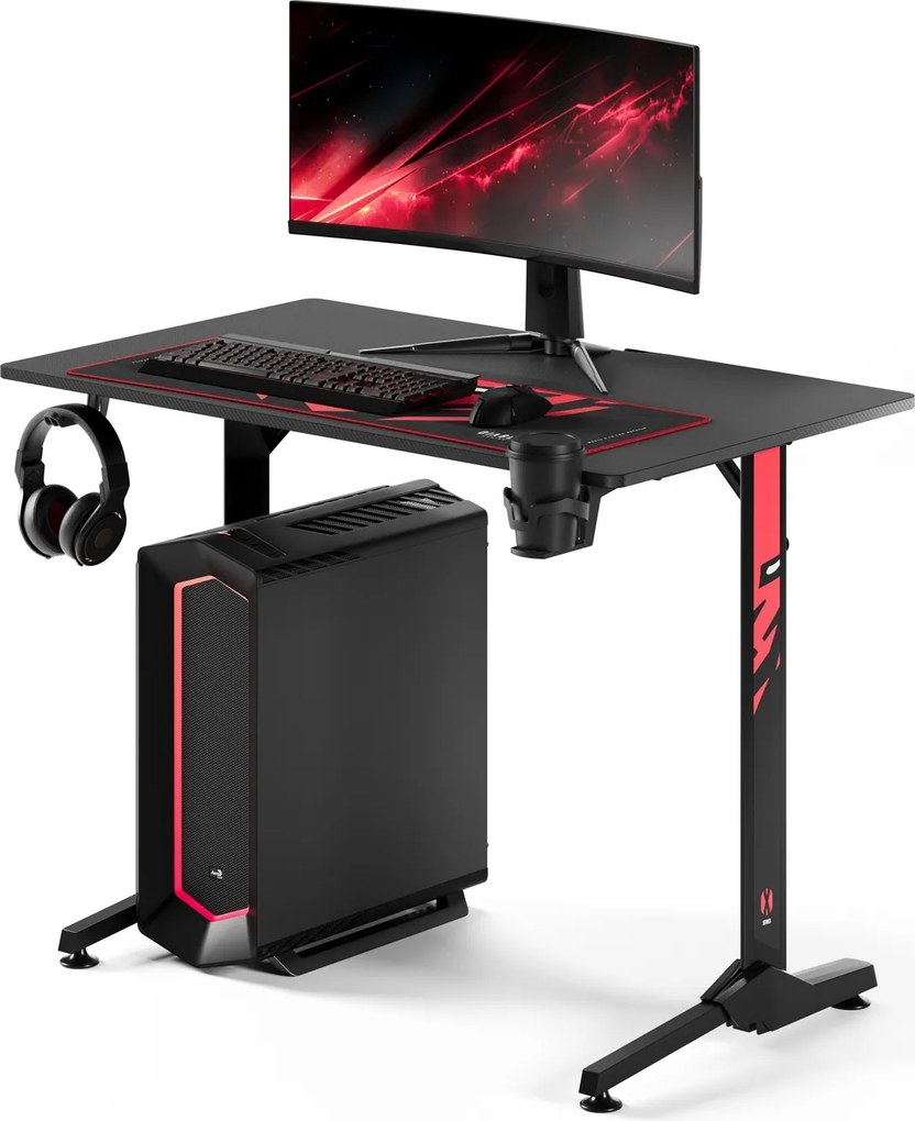 Gamer asztal 100 cm fekete: Diablo X-Mate 1000