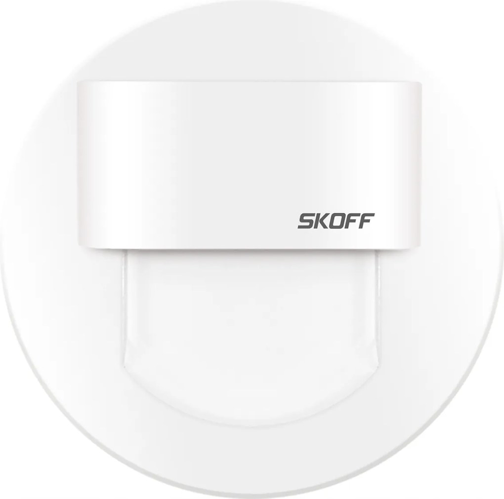 Lépcső lámpatest Led lámpa kerek 0,4W 3000K 10V fehér matt Rudea Skoff