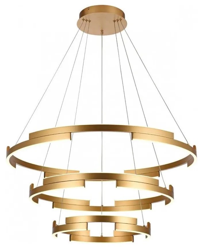 Redo 01-3181 - LED Dimmelhető csillár zsinóron CASTLE LED/80W/230V arany