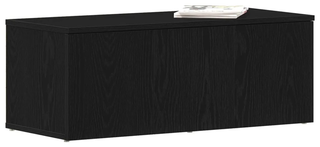 TV szekrény Fekete Tölgy 80x34x30 cm Mérnöki Fa