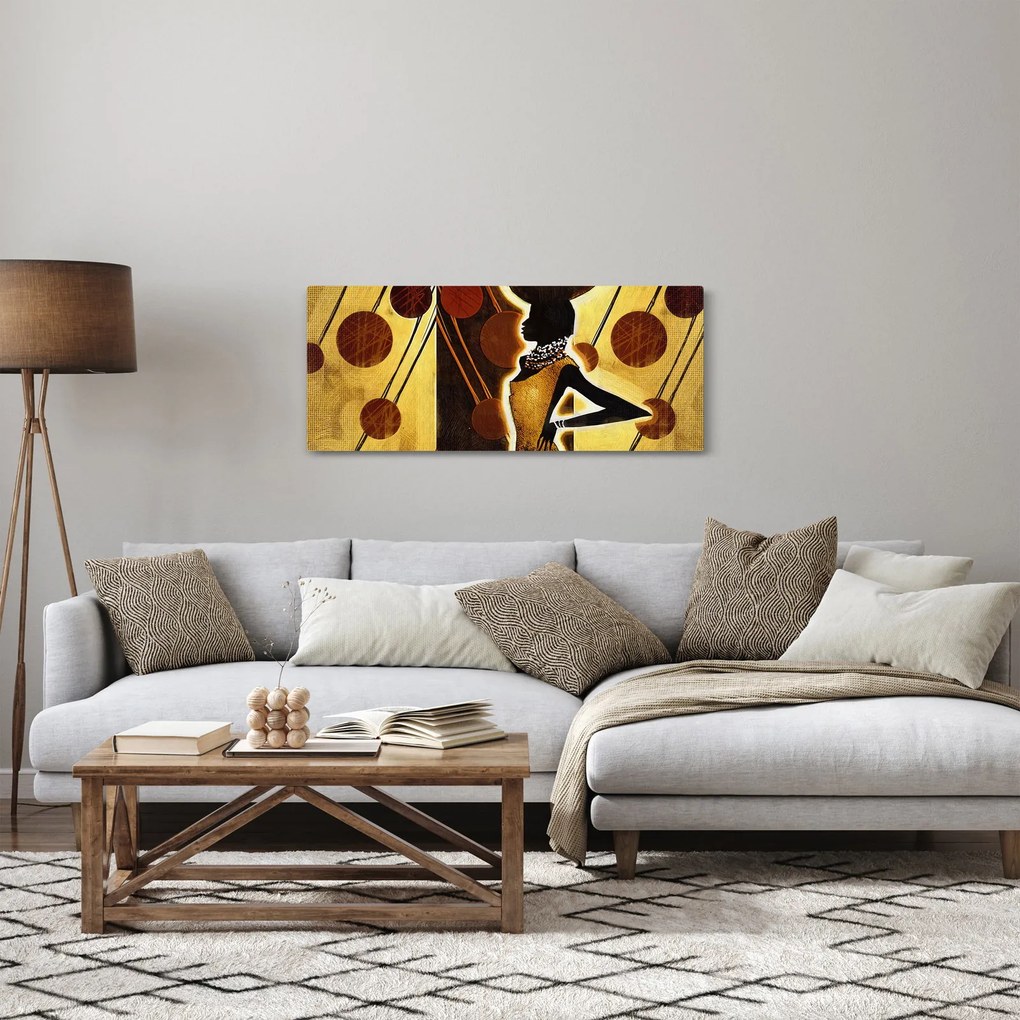 Egy ősi művészeti festmény képe (120x50 cm)
