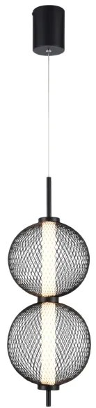 PUMA LED zsinóros függeszték LED/10W/230V, átm. 14 cm, fekete