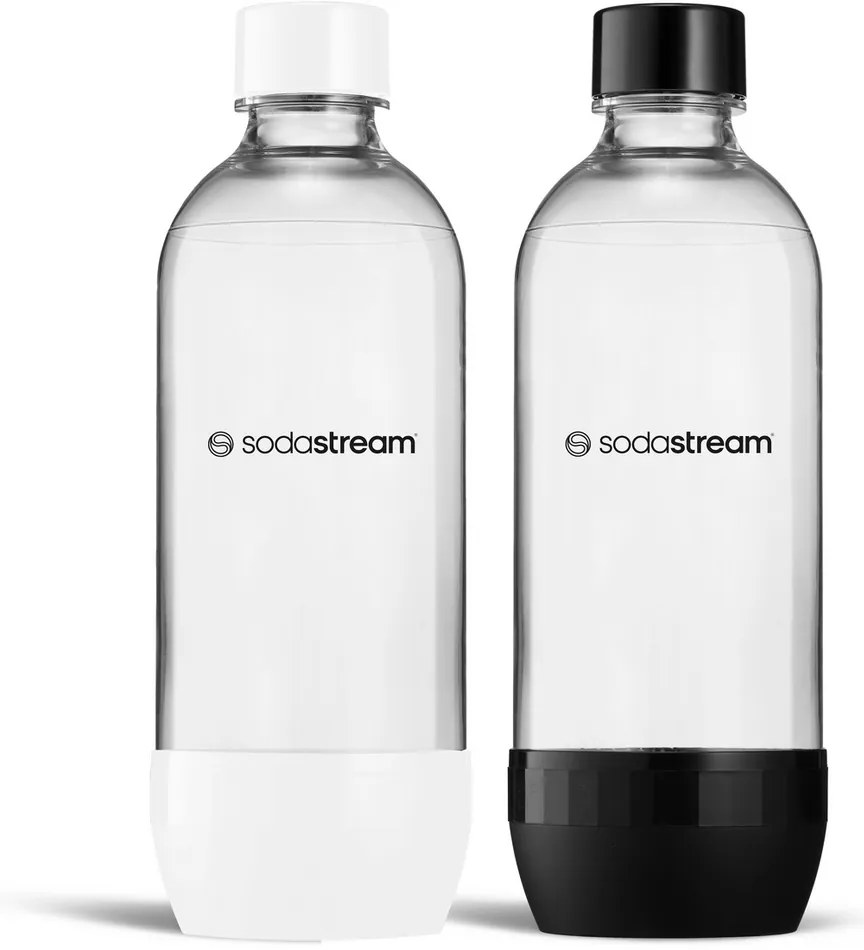 Sodastream Jet Black&White palack 2x 1 l,mosogatógépben mosható