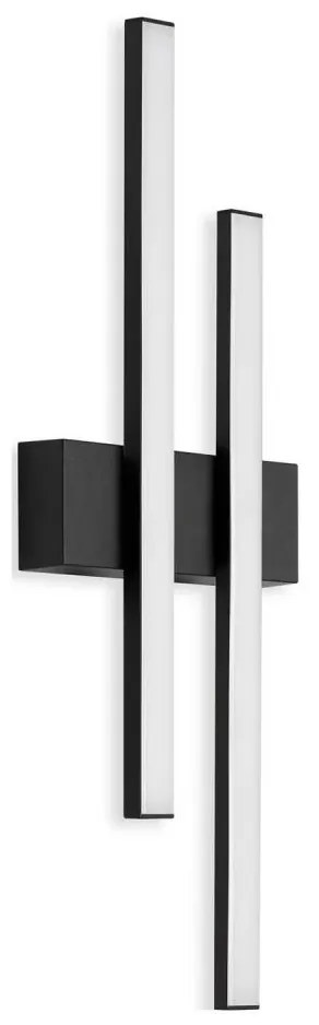 Telefunken - LED kültéri fali lámpatest 2xLED/4W/230V IP44 fekete