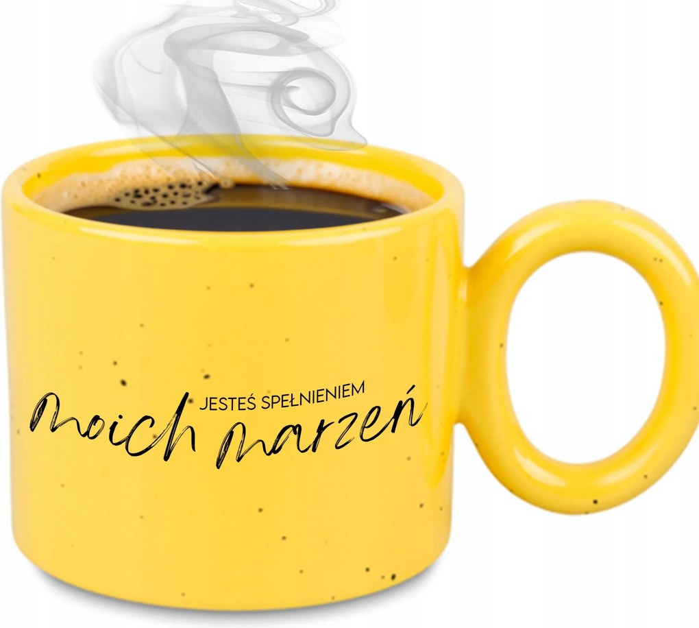 Bögre XXL Sárga Pároknak Ajándék Évforduló Te vagy az álmaim valóra váltása