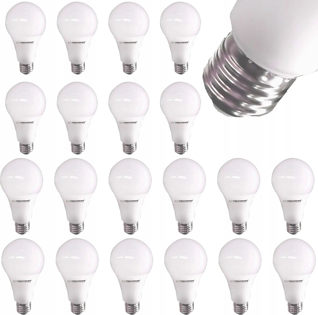 20x Izzók Led Izzó A70 E27 16W 1340lm 3000K Szín Fehér Meleg Szög 270