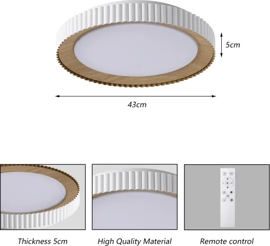 BRILAGI - NEXO dimmelhető LED mennyezeti lámpa LED/48W/230V 3000-6000K fehér átm. 43 cm + távirányító