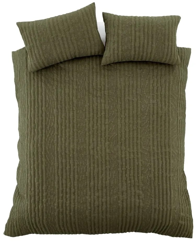 Khaki kétszemélyes-hosszabbított ágyneműhuzat 230x220 cm Tamba Stripe – Pineapple Elephant