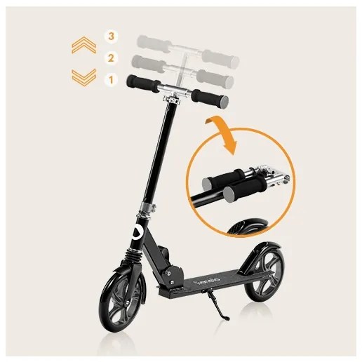 Lionelo - Gyermek roller LUCA fekete