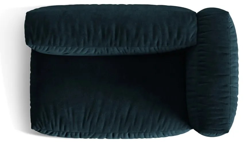 Sötétkék bársony kanapé modul (jobb oldali) Martina – Micadoni