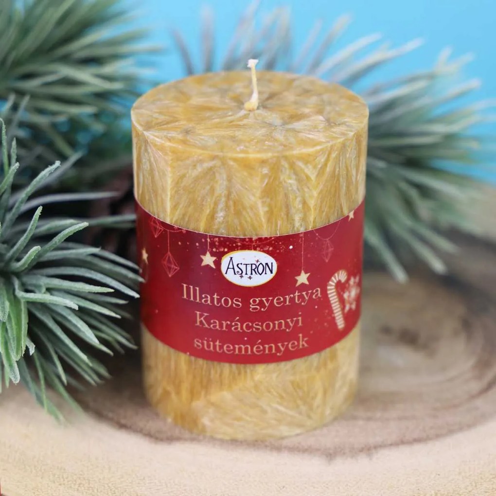 Illatos gyertya - Karácsonyi sütemények, 170g, barna