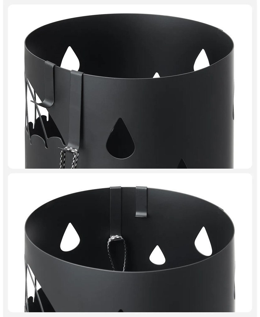 ANABEL fém esernyőtartó, 17x41cm, fekete SongmicsHome