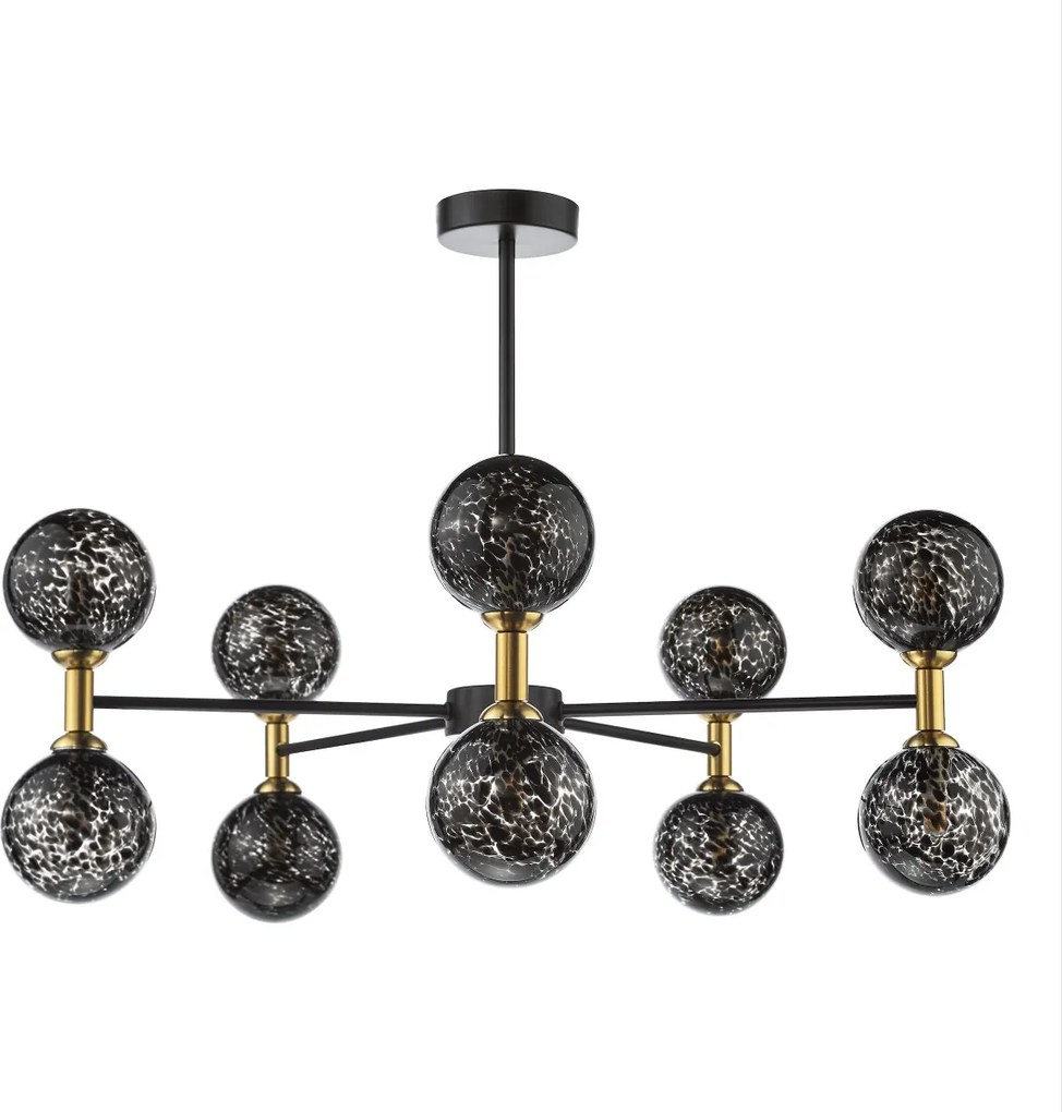 Dar Lighting modern mennyezeti lámpa takara matt fekete dartak2354-21