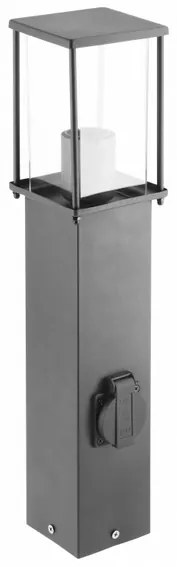 Lámpa Kerti lámpatest KEMI-P 50, E27, MAX.15W, IP44, AC220-240V, 50-60Hz, max. 2500W, pole, grafit