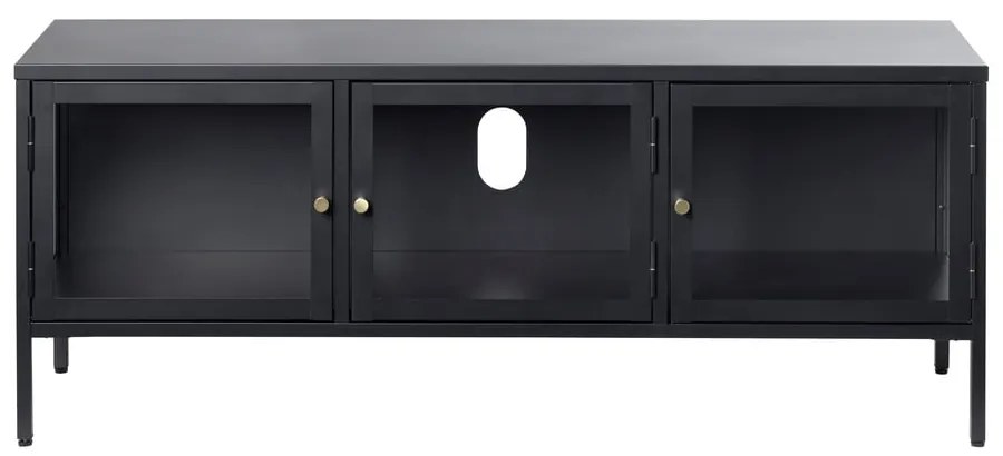 Fekete fém TV-állvány 132x52 cm Carmel – Unique Furniture