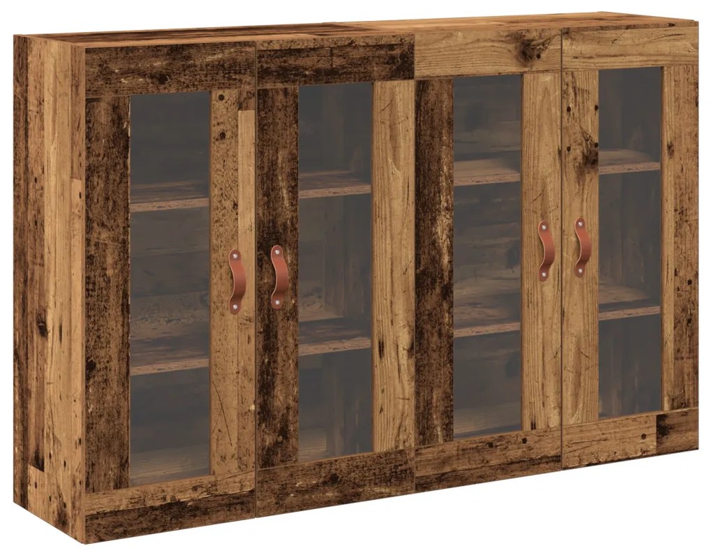 Falra Szerelhető Szekrények 2 db Régi Fa 69.5x34x90 cm Mérnöki Fa