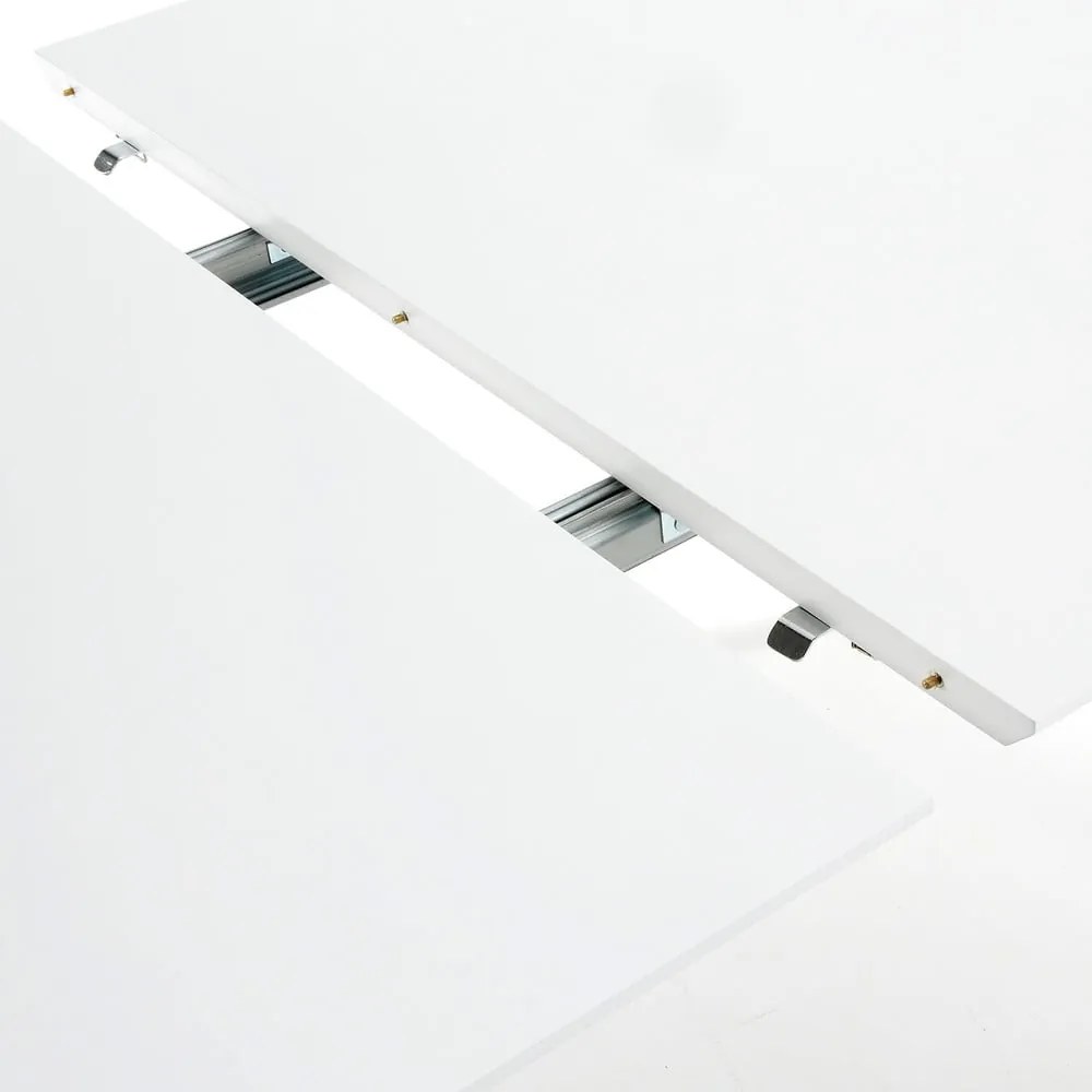 Fehér bővíthető étkezőasztal fehér asztallappal 90x120 cm Oqui – Kave Home