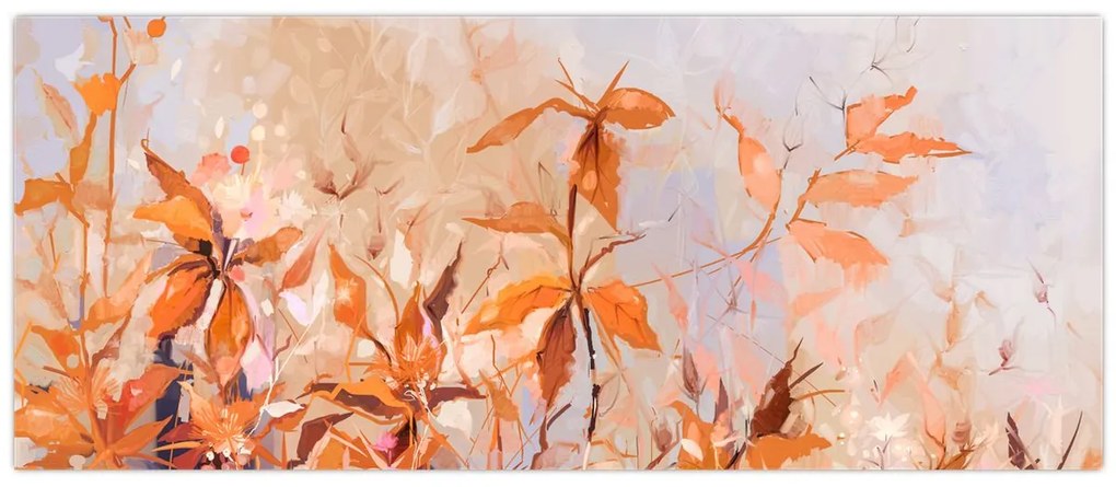 Kép - Festett virágok (120x50 cm)