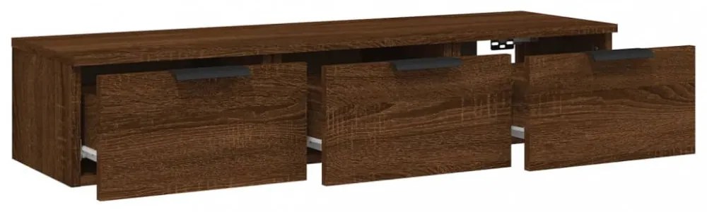 barna tölgyszínű szerelt fa faliszekrény 102 x 30 x 20 cm