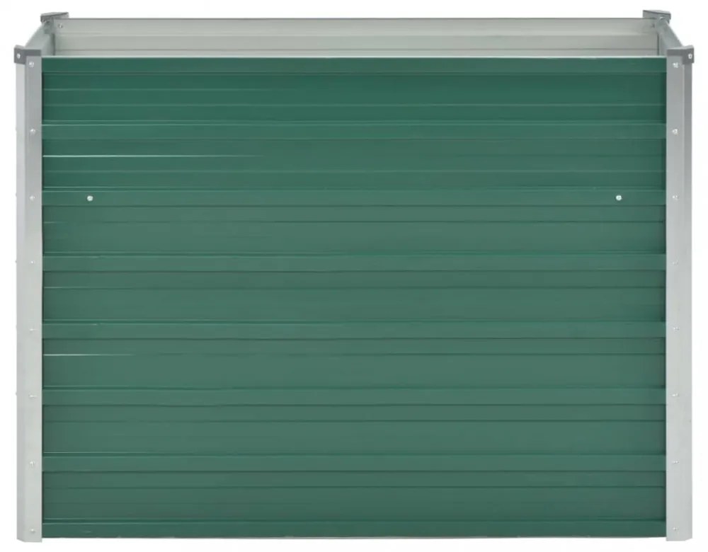 zöld horganyzott acél kerti magaságyás 100 x 40 x 77 cm