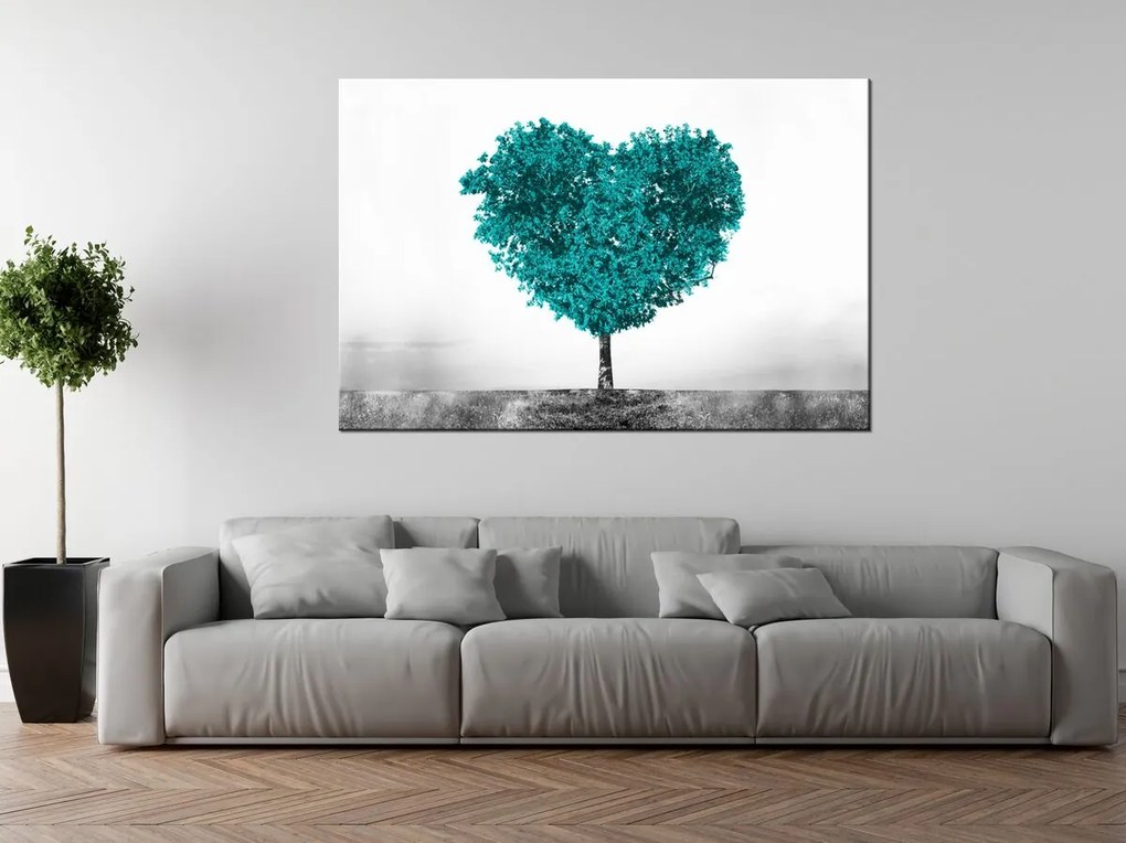 Gario Vászonkép Türkiz szeretetfa Méret: 40 x 60 cm