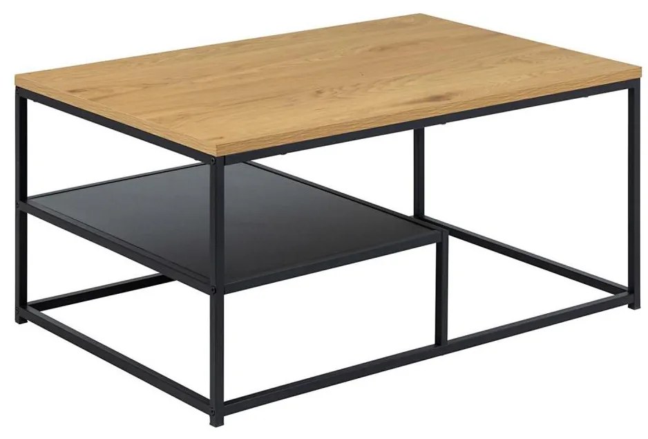 Dohányzóasztal CORA tölgy/fekete