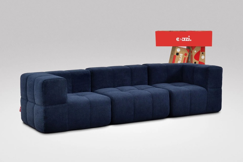 3 Teiliges Modulares Sofa – Blau