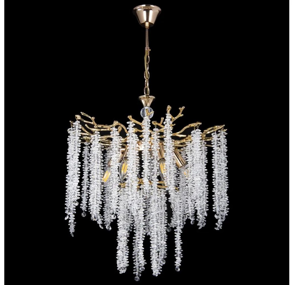 Csillár láncon 6xE14/60W/230V átm. 53 cm arany