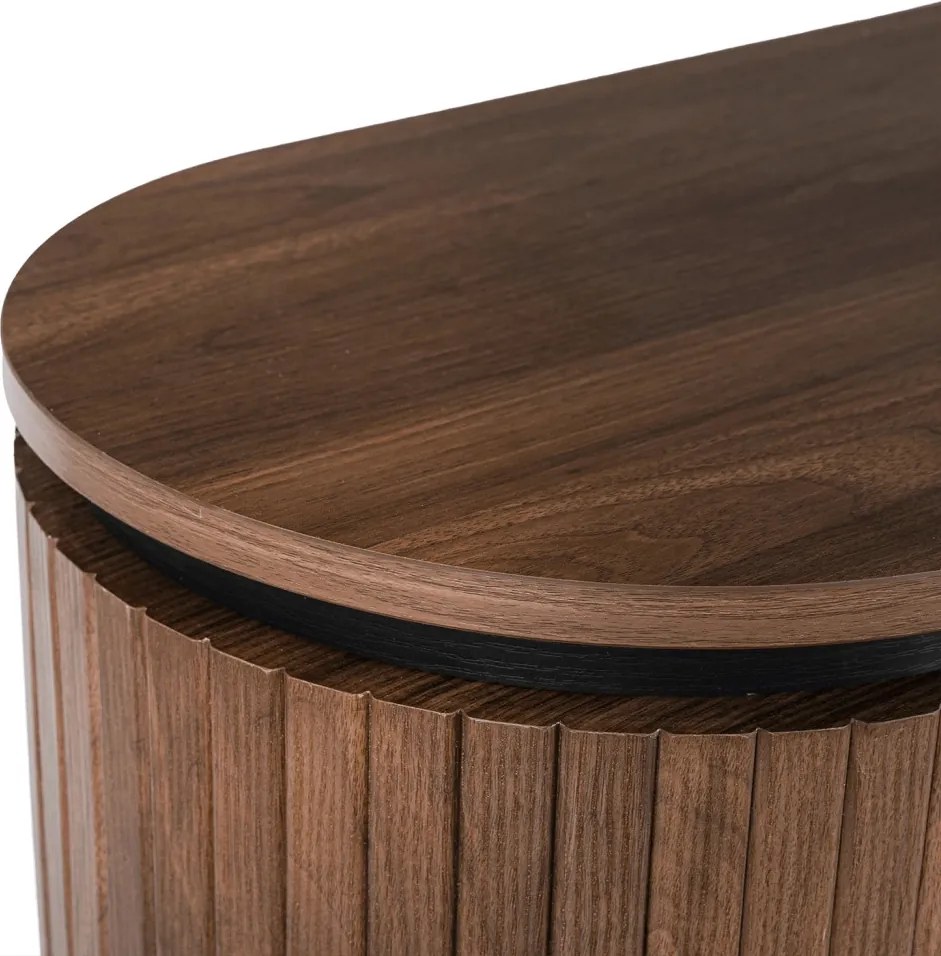 Komód 200 cm méretben, négyajtós kivitelben, dió színben BECK