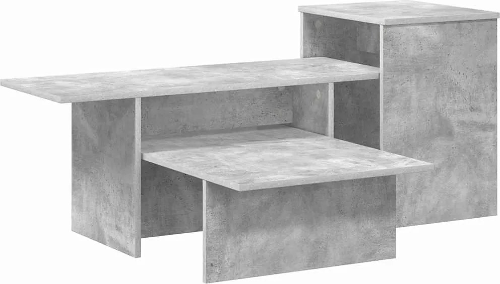 vidaXL Konzolasztal Beton Szürke 91,5 x 35 x 38,5 cm Faanyag
