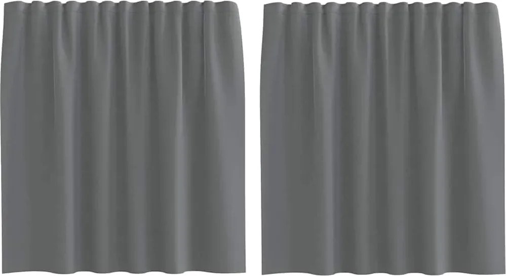 vidaXL 2 db sötétszürke voile függönyök rúd zsebekkel