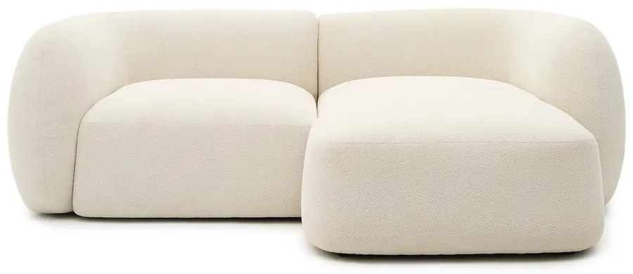 Krémszínű zsenília sarokkanapé (jobb oldali-heverő résszel) Martina – Kave Home