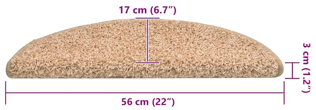 30 db aranyszínű lépcsőszőnyeg 56x17x3 cm