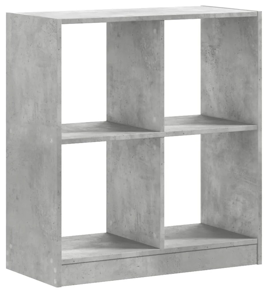 betonszürke szerelt fa könyvespolc 68,5 x 32 x 75 cm