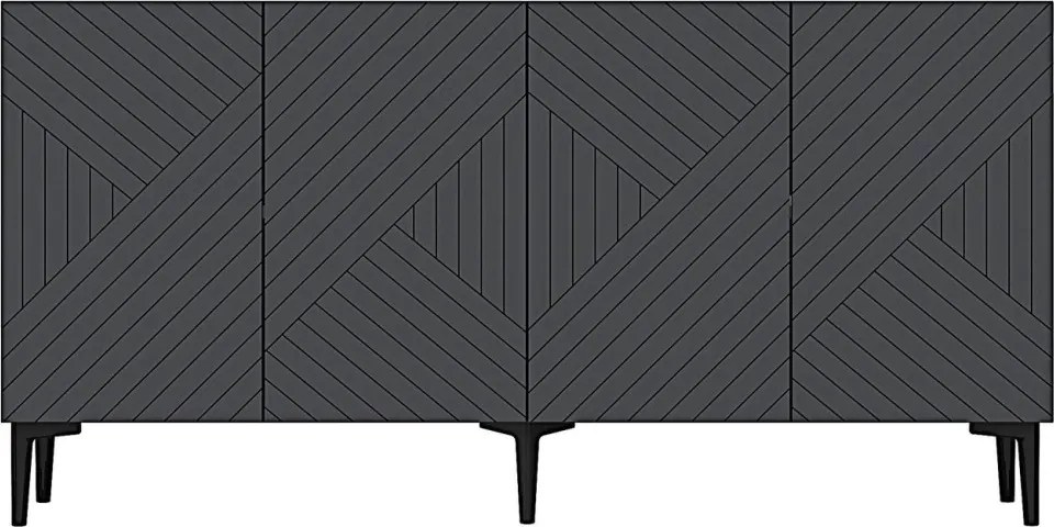 Ferro komód, antracit, 150 cm