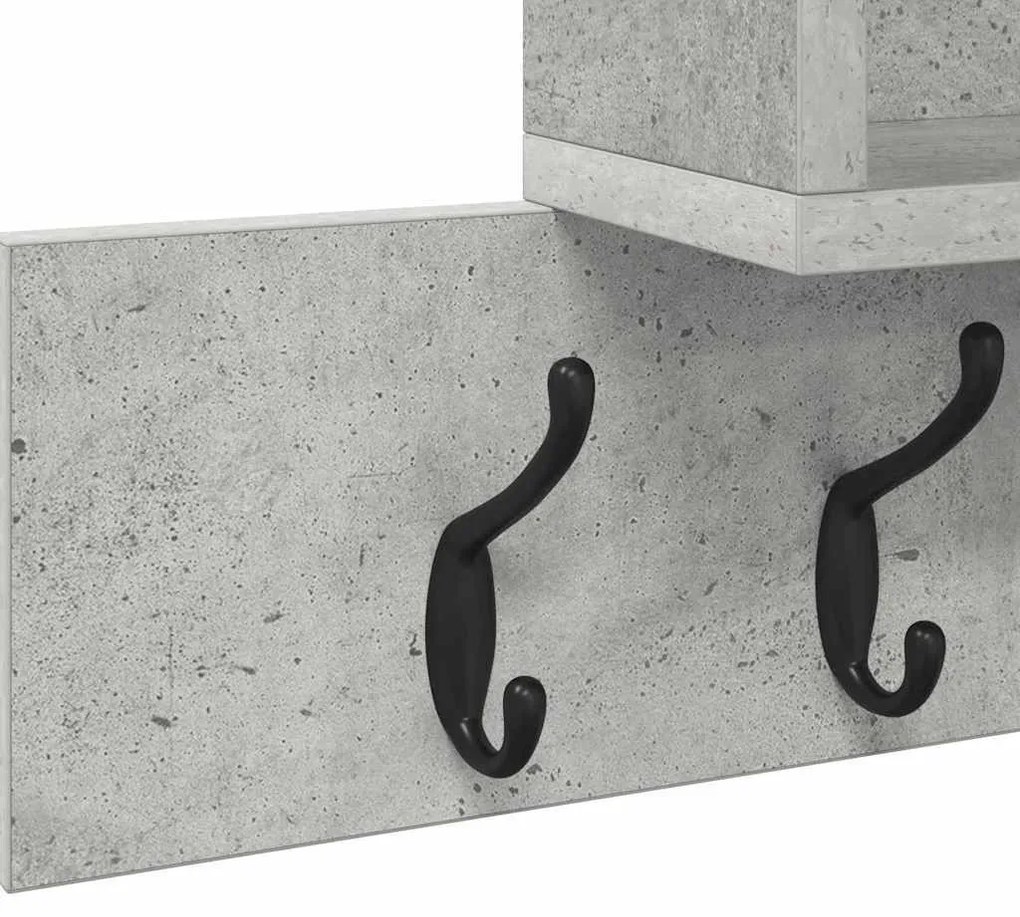 Fali Kabáthorog Beton szürke 100 x 12 x 43.5 cm Faanyag