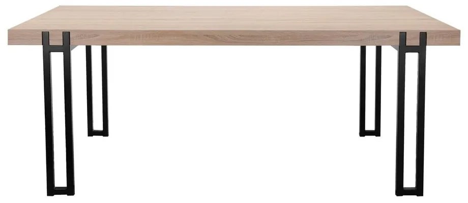 Natúr színű étkezőasztal tölgyfa dekoros asztallappal 90x160 cm Azuma – Støraa