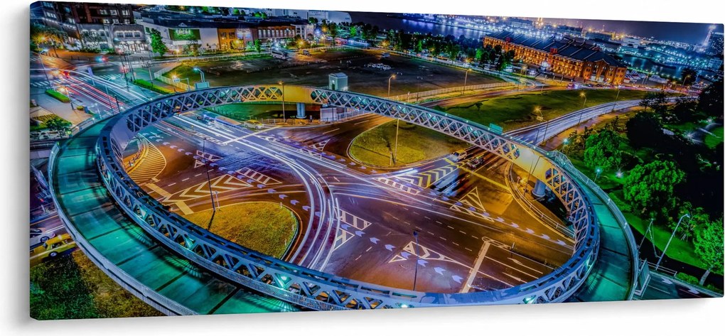 Kép - éjszakai panoráma (120x50 cm)