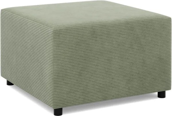 Zeus puff, kordbársony, 70x70, zöld