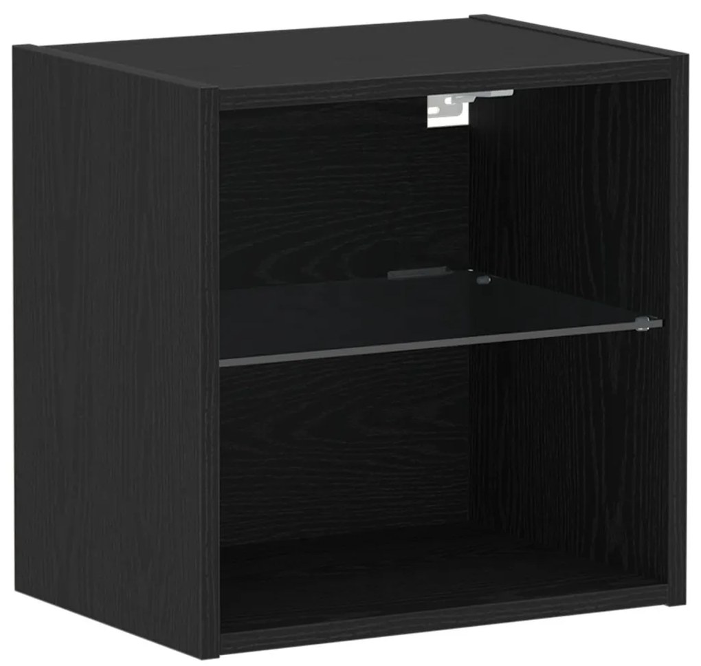 Lebegő Polc Fekete Tölgy 40x28,5x40 cm Műgyanta